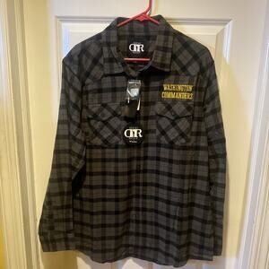 New Washington Commanders Darius Rucker NFL Long Sleeve Plaid Shirt Men’s Large
